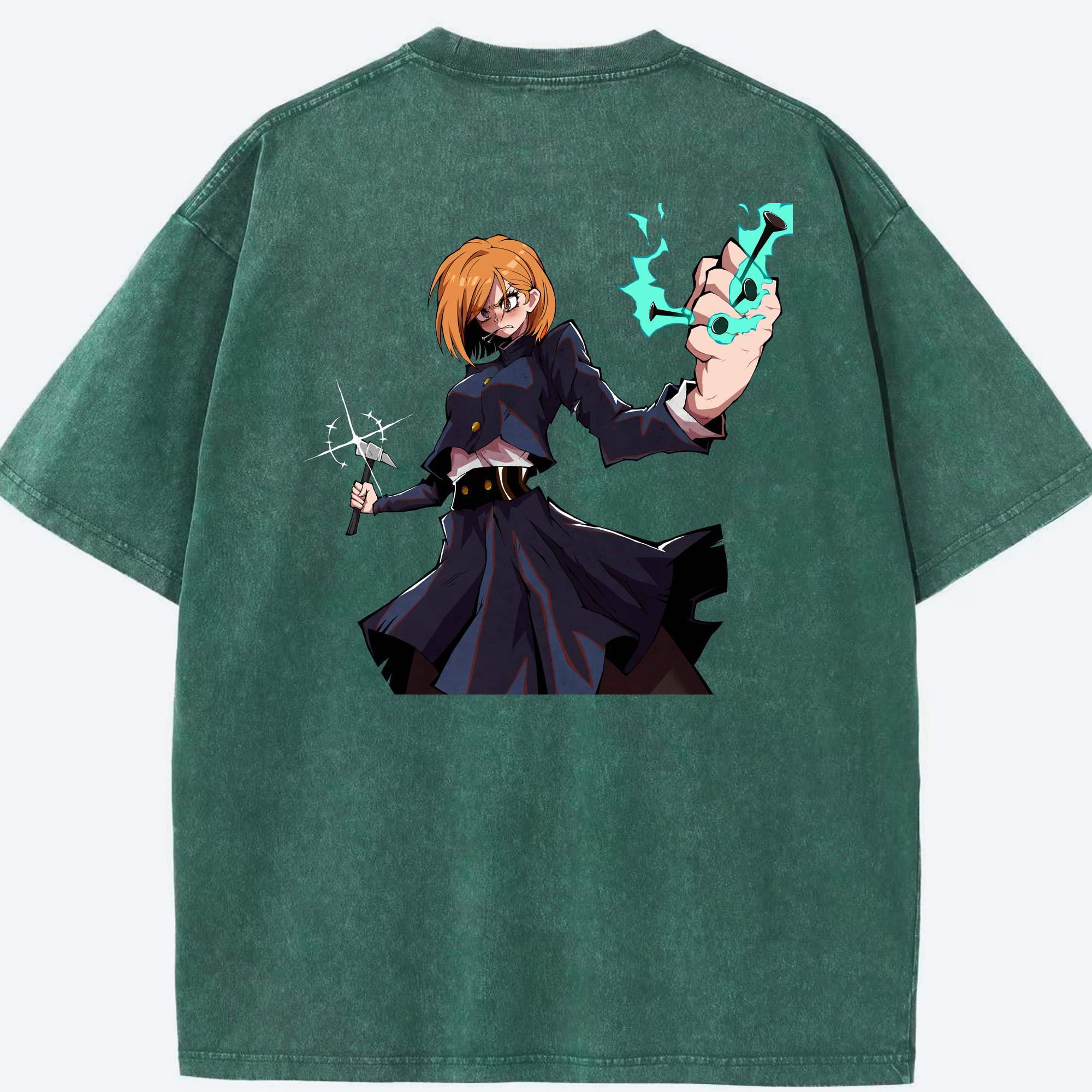 （画像用） 呪術廻戦 Jujutsu Kaisen 綿100% ヴィンテージ風 半袖Tシャツ（背面プリント）